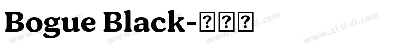 Bogue Black字体转换